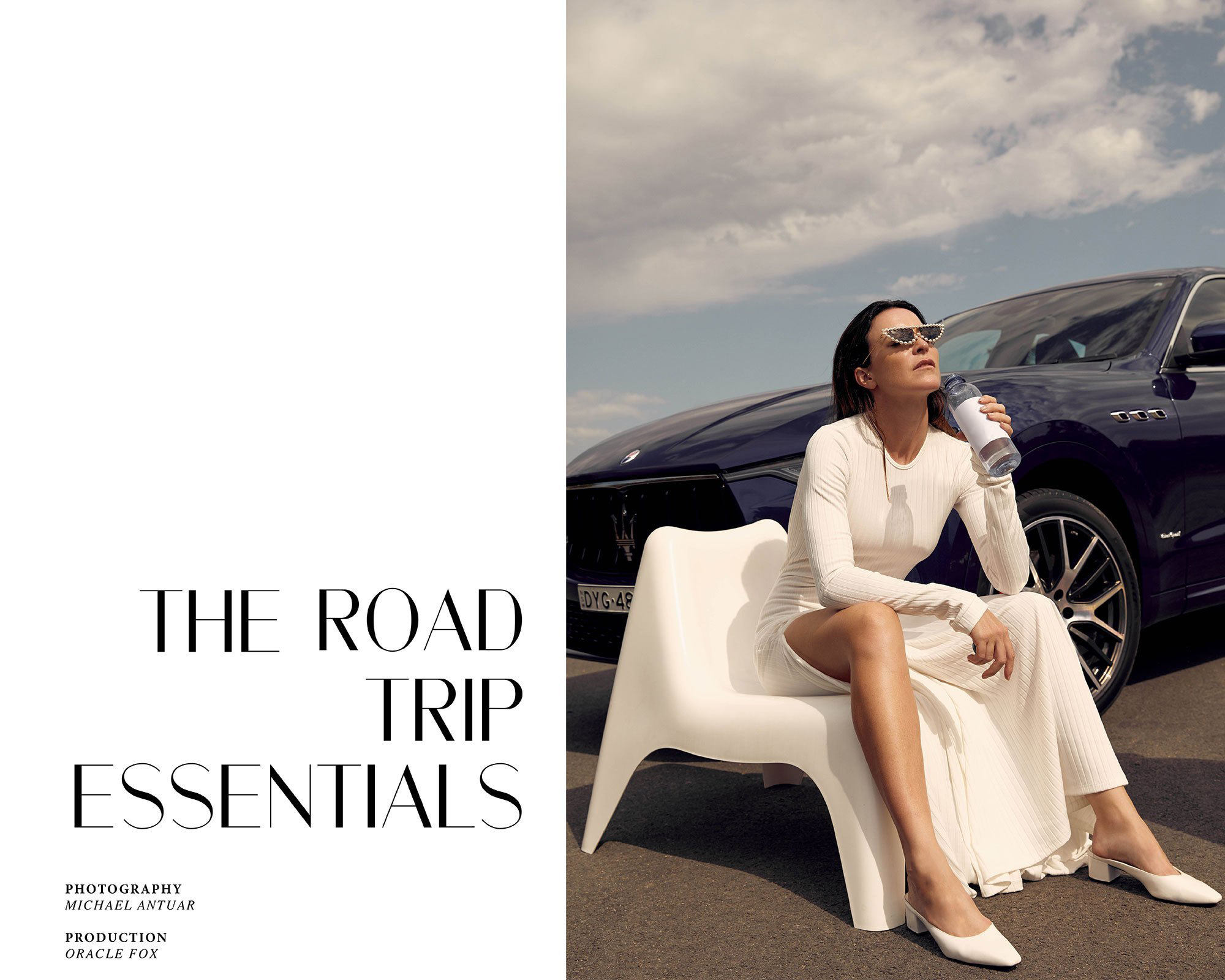 Road, Trip, Essentials, Maserati, Levante, Oracle, Fox, White, Dress